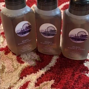 3 NEW BBW BERRY WAFFLE  CONE HAND SOAPS